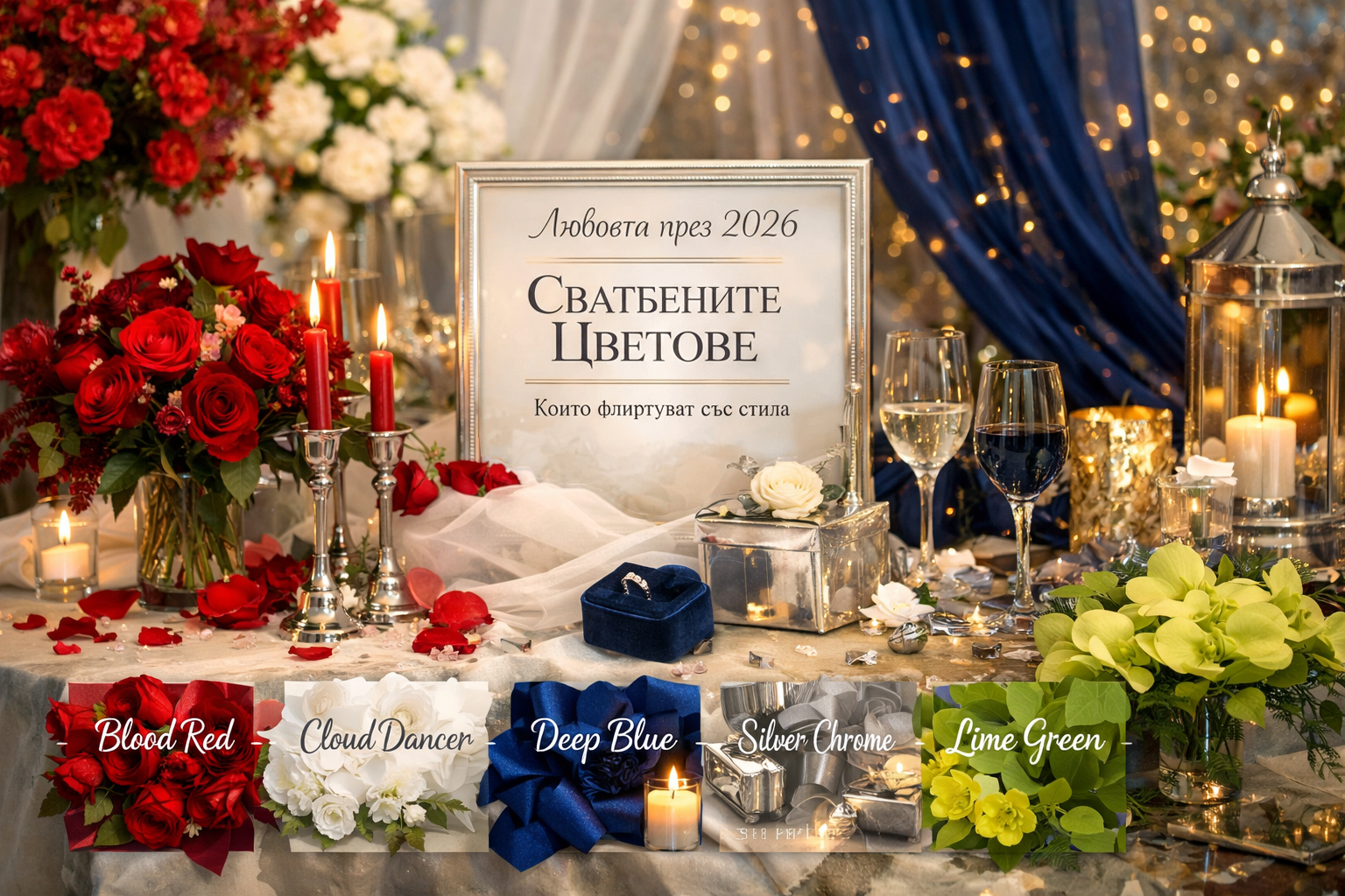 Любовта през 2026 - сватбените цветове, които флиртуват със стила